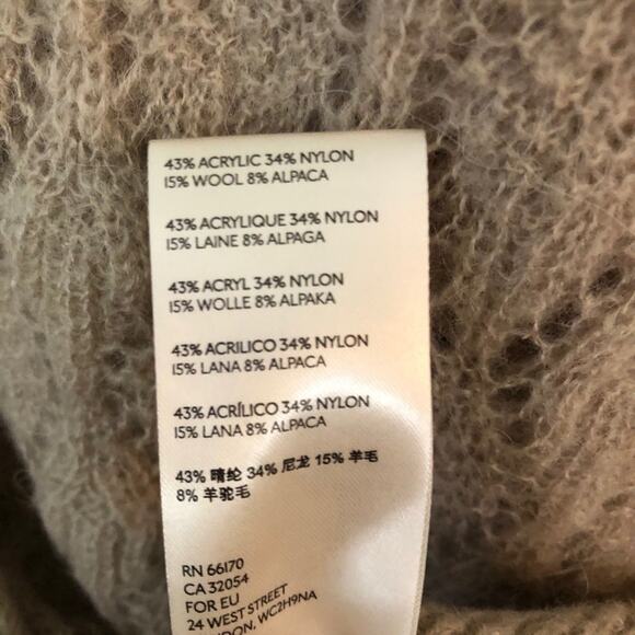 Free People Say Hello Oversized Knit Tunic Sweater Tan NEW - Picture 6 of 9